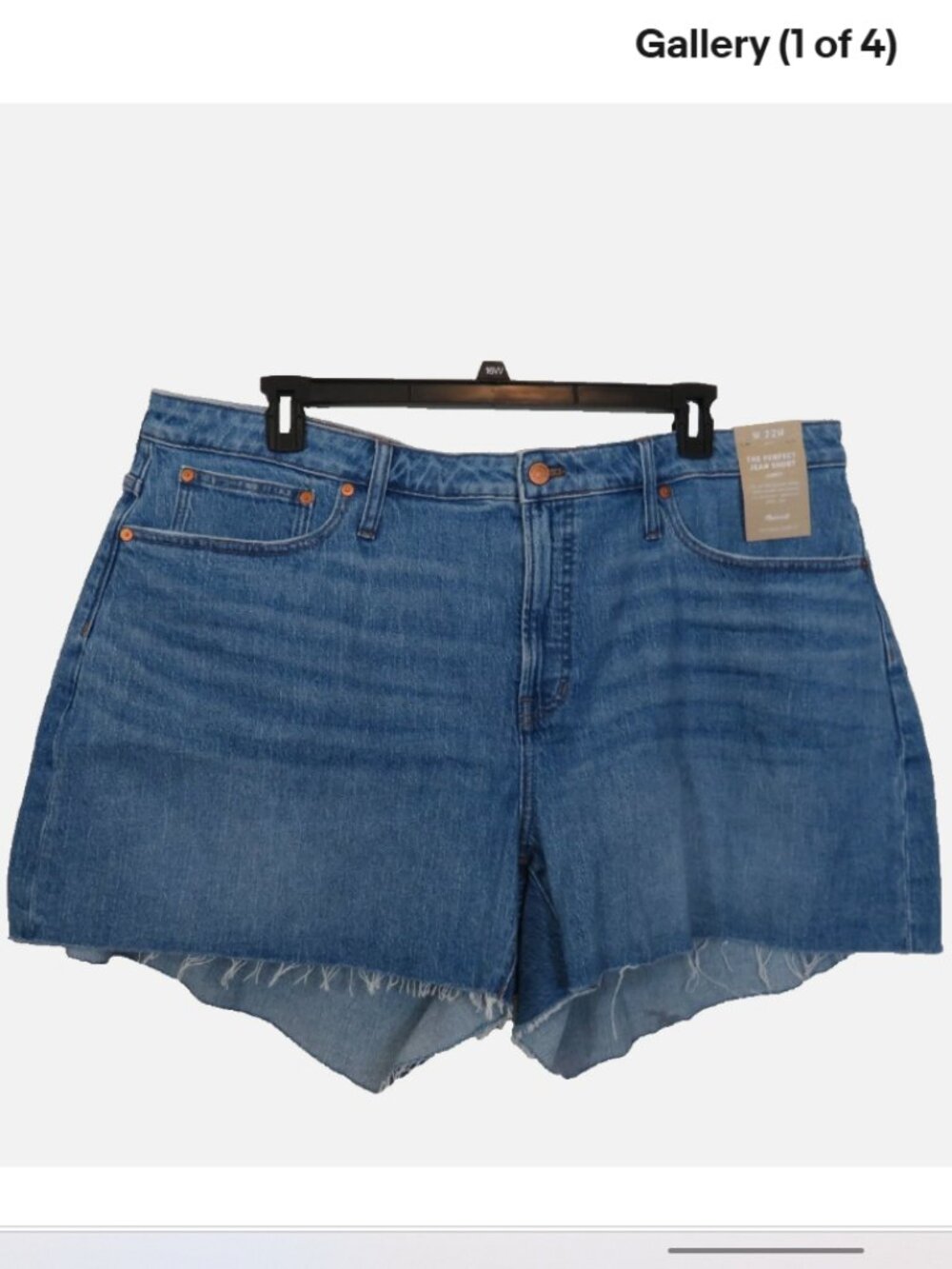 Madewell Size 22W Perfect Jean Short Denim Shorts NEW